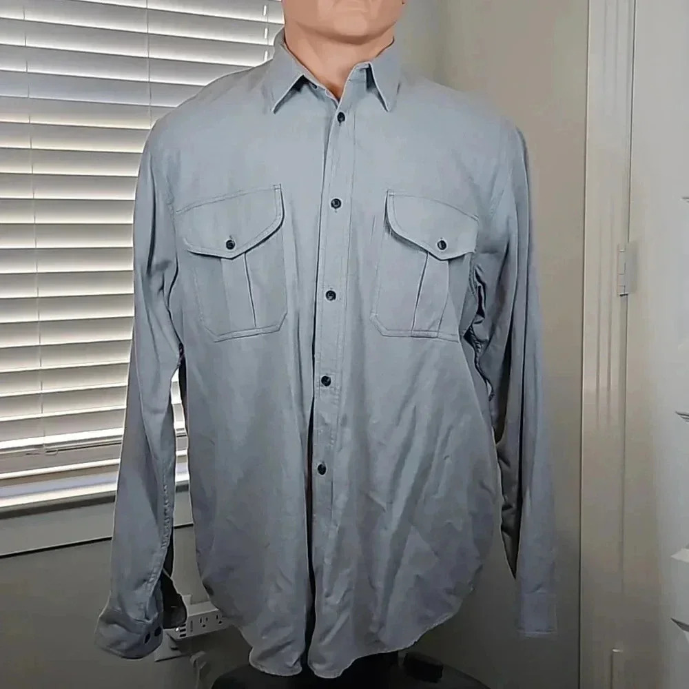 Filson Lightweight Alaskan Guide Shirt Light Heather Gray  3XL